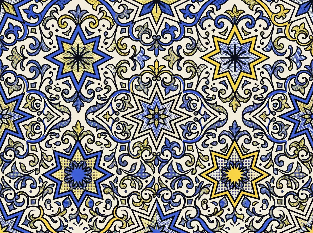 نمط نجوم وزخارف لمناديل المطعم